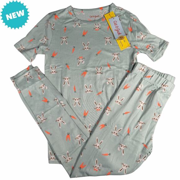 Cat & Jack Other - Cat And Jack Pajamas Girls 14 Short Sleeve Shirt & Pants Easter Bunny Print NWT